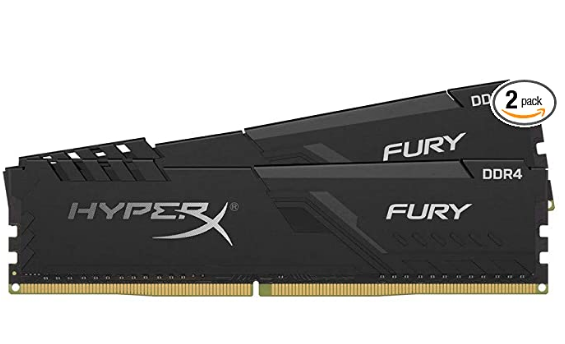 HyperX Fury 16GB 2666MHz DDR4 CL16 DIMM (Kit of 2) 1Rx8  Black XMP Des...